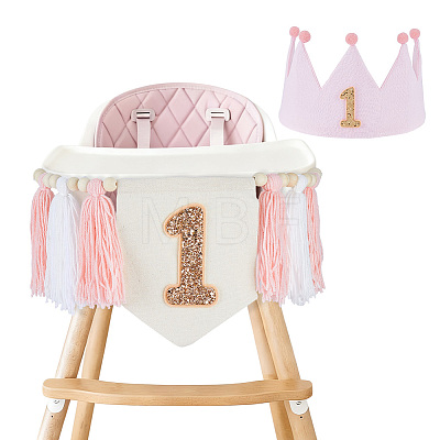 Polyester Braided Tassel Banners HJEW-WH0039-48B-1