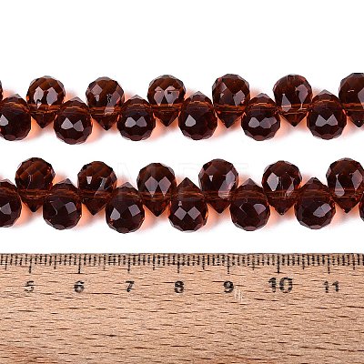 Transparent Glass Beads Strands GLAA-Q116-01A-B17-1
