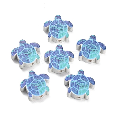 Ocean Printed Wood Beads WOOD-D289-03B-1