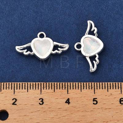 Rack Plating Alloy Rhinestones Pendants PALLOY-D028-04A-S-RS-1