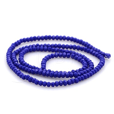 Imitation Jade Glass Faceted Rondelle Beads Strands GLAA-A024A-04-1