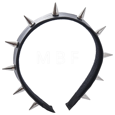1Pc Imitation Leather Hair Bands OHAR-CL0005-06-1