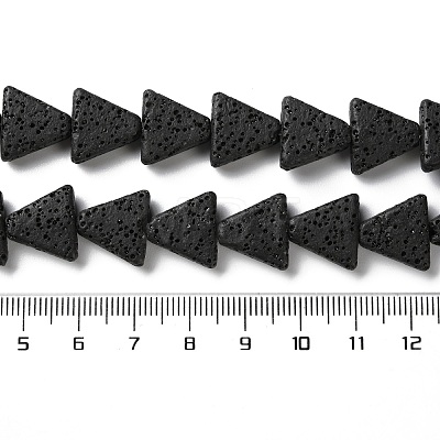 Triangle Dyed Natural Lava Rock Beads Strands G-O126-04A-10-1