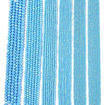 Electroplate Glass Beads Strands EGLA-A044-P3mm-B08-1