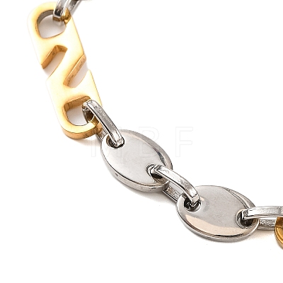 304 Stainless Steel Link Chain Bracelets BJEW-B078-121GP-1