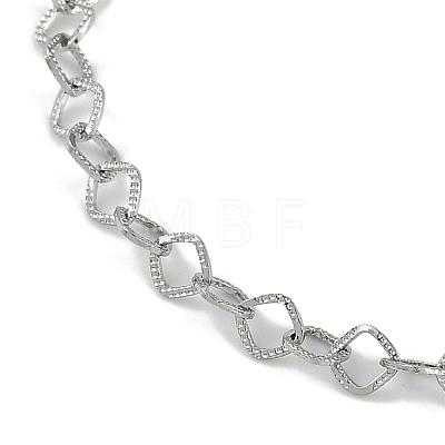 304 Stainless Steel Link Chains Bracelets for Women BJEW-G725-09P-1