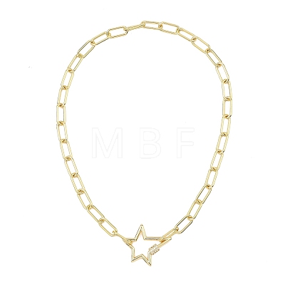 304 Stainless Steel Paperclip Chain Necklaces NJEW-JN06369-02-1
