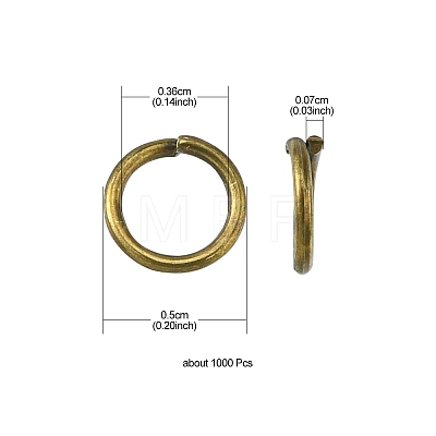 Iron Open Jump Rings IFIN-YW0001-41AB-1