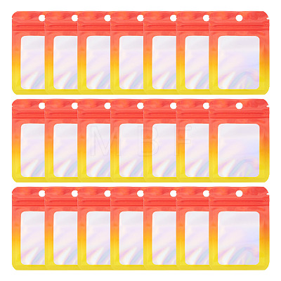 60Pcs Rectangle Glitter Holographic Plastic Resealable Packaging Bags ABAG-TA0001-97A-02-1