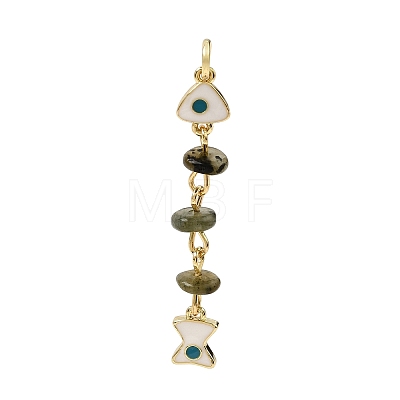 Ocean Natural Labradorite Chip Pendants GG-CBA3401-02G-06-1