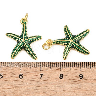 Brass Enamel Pendants KK-CBACBC6-05G-1