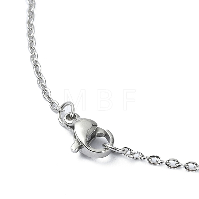 Natural Mixed Gemstone Nugget Pendant Necklace with 304 Stainless Steel Chains NJEW-JN04385-1