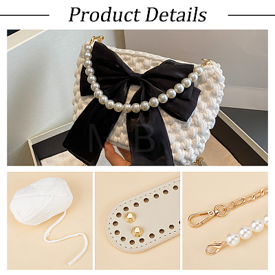 DIY Women's Bowknot Crossbody Bag Making Kits PURS-WH0005-58A-1