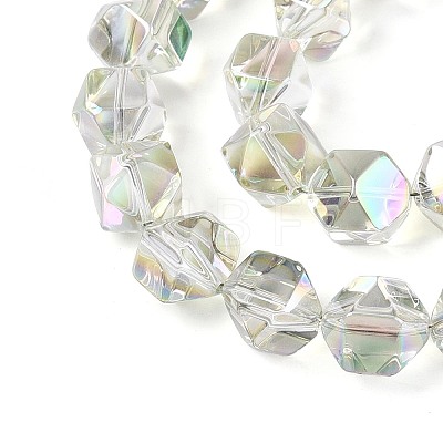 Electroplate Glass Beads Strands EGLA-T021-21E-1