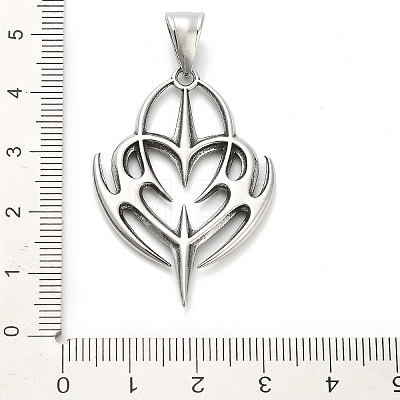 316 Surgical Stainless Steel Pendants STAS-A123-15AS-1