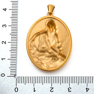 Religion Golden Tone 304 Stainless Steel Pendants STAS-K289-01G-07-1