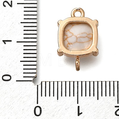 Brass Glass Imitation Gemstone Connector Charms KK-Z076-01G-04-1