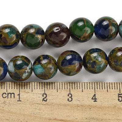 Synthetic Gold Clinquant Stone Beads Strands G-P549-A01-02B-1