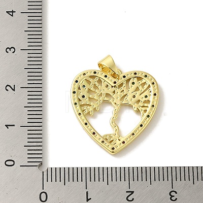 Brass Micro Pave Cubic Zirconia Pendants KK-Z042-21G-03-1