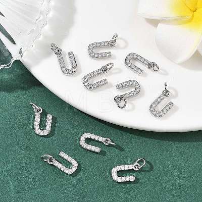 SHEGRACE Brass Micro Pave Clear Cubic Zirconia Pendants XGRQ29119-394P-U-1