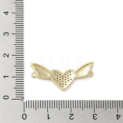 Brass Micro Pave Clear Cubic Zirconia Connector Charms KK-M275-16G-1