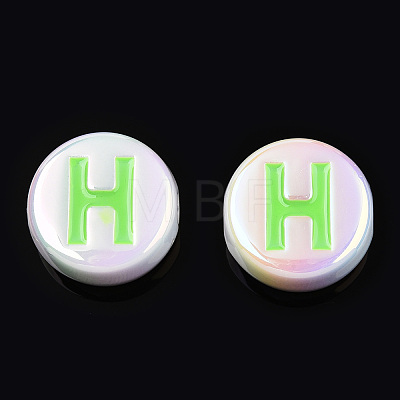 UV Plating Enamel Acrylic Beads PACR-N015-01C-1