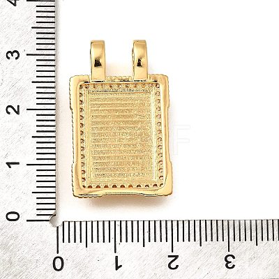 Brass Micro Pave Cubic Zirconia Pendants KK-U055-06B-01-1