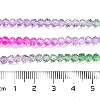 Transparent Painted Glass Beads Strands X1-DGLA-A034-T4mm-A06-1
