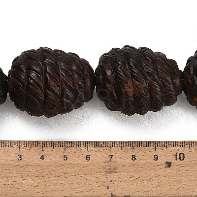 Carved Jujube Wood European Beads WD-CBAC5FE-02-1