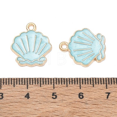 Alloy Enamel Pendants AL-CBAE435-16G-05-1