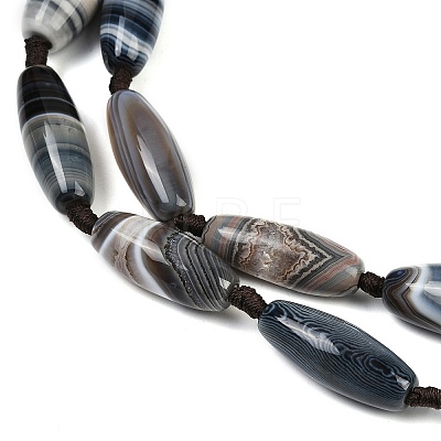 Natural Agate Beads Strands G-NH0052-A01-1