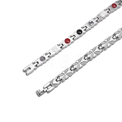 SHEGRACE Stainless Steel Panther Chain Watch Band Bracelets JB679A-1