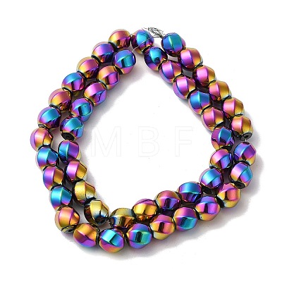 Electroplated Synthetic Magnetic Hematite Beads Strands G-I364-J01-04-1