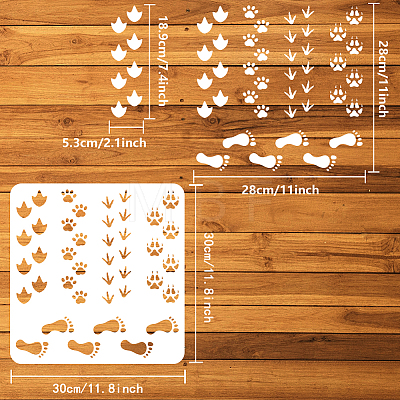 PET Hollow Out Drawing Painting Stencils DIY-WH0391-0634-1