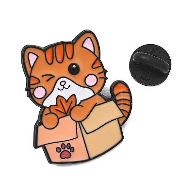 Cat in the Paper Box Enamel Brooches AL-I001-06EB-04-1