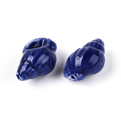 Handmade Printed Porcelain Beads PORC-T133-01A-01-1