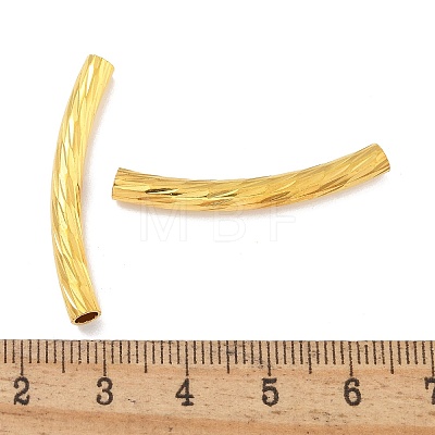 Brass Curved Tube Beads KK-B120-01F-G-1