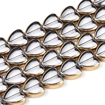 Electroplate Glass Beads Strands X-EGLA-T021-23B-1