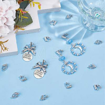 20Pcs Brass Clip-on Earring Findings KK-SC0004-81P-1