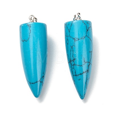 Synthetic Turquoise Pendants G-D040-01P-A04-1