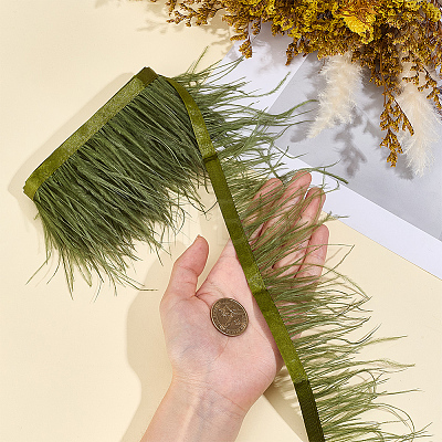 2M Fashion Fibre Imitation Ostrich Feather Trimming DIY-GF0014-47C-1
