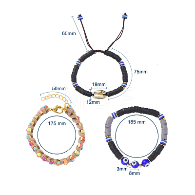 Stackable Bracelets Sets BJEW-JB04772-1