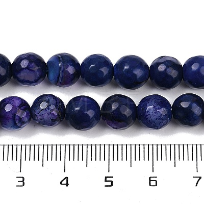 Natural Agate(Dyed & Heated) Beads Strands G-G079-A09-03-1