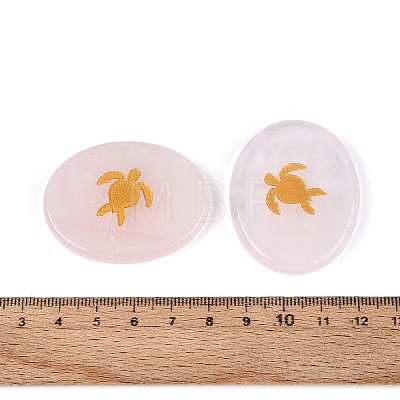 Natural Rose Quartz Cabochons G-T143-28M-1