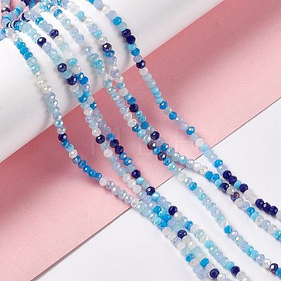 Electroplate Glass Beads Strands EGLA-S192-001A-B09-1