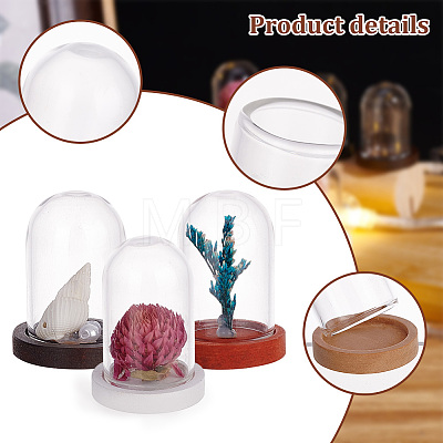   10Pcs Mini Glass Domes AJEW-PH0004-32B-1