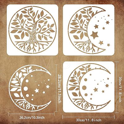 Plastic Drawing Painting Stencils Templates Sets DIY-WH0172-668-1