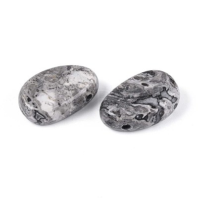 Natural Map Stone Pendants G-N349-08C-1