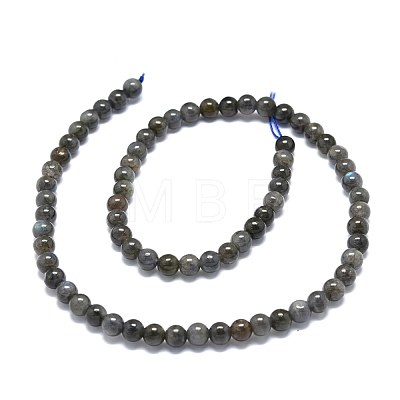 Natural Larvikite Beads Strands G-O201A-07A-1