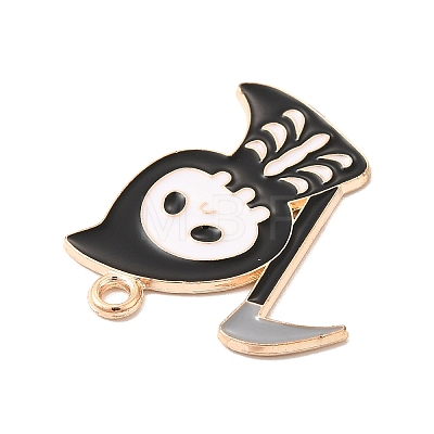 Halloween Theme Alloy Enamel Pendants X-ENAM-I053-A03-1